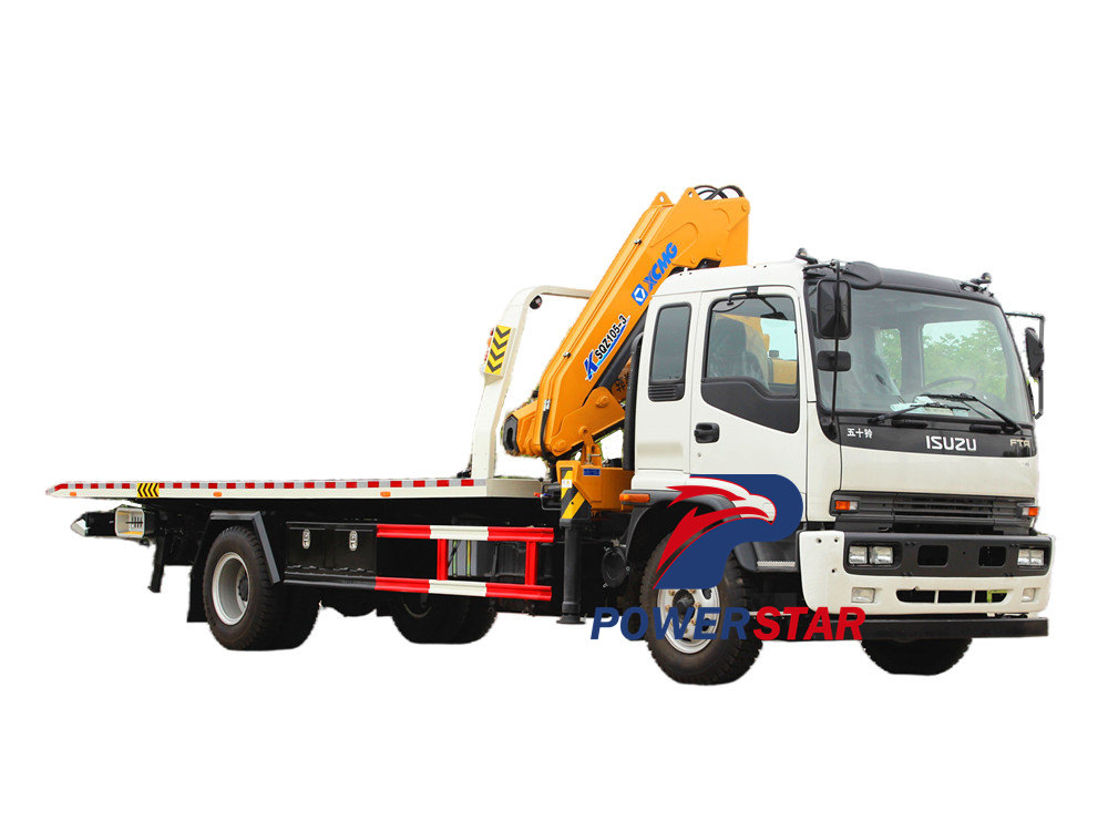 Isuzu FTR wrecker truck with crane