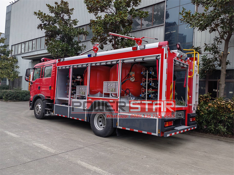 ISUZU FVR rescue dry powder truck