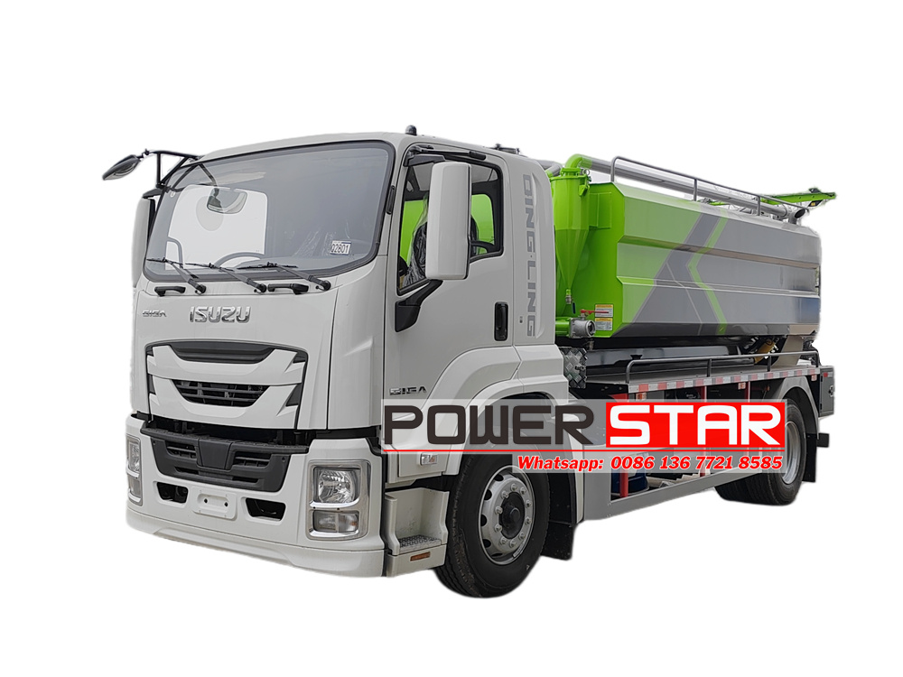 Isuzu 10 cbm combined sewer cleaning truck