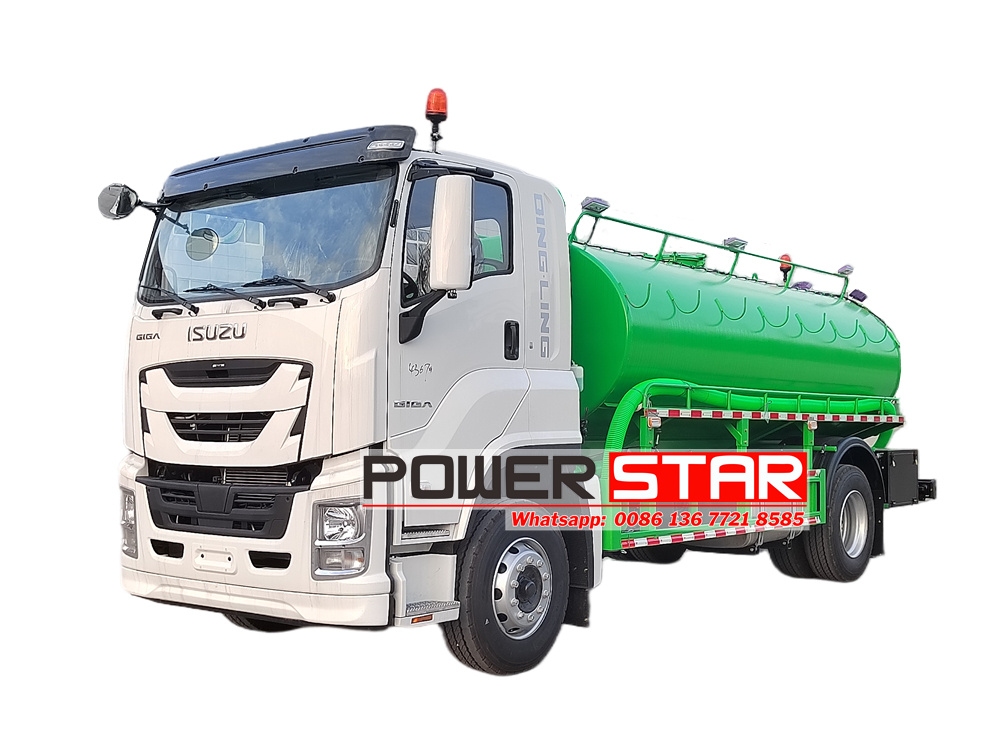 Isuzu FVR sludge vacuum pump tanker truck