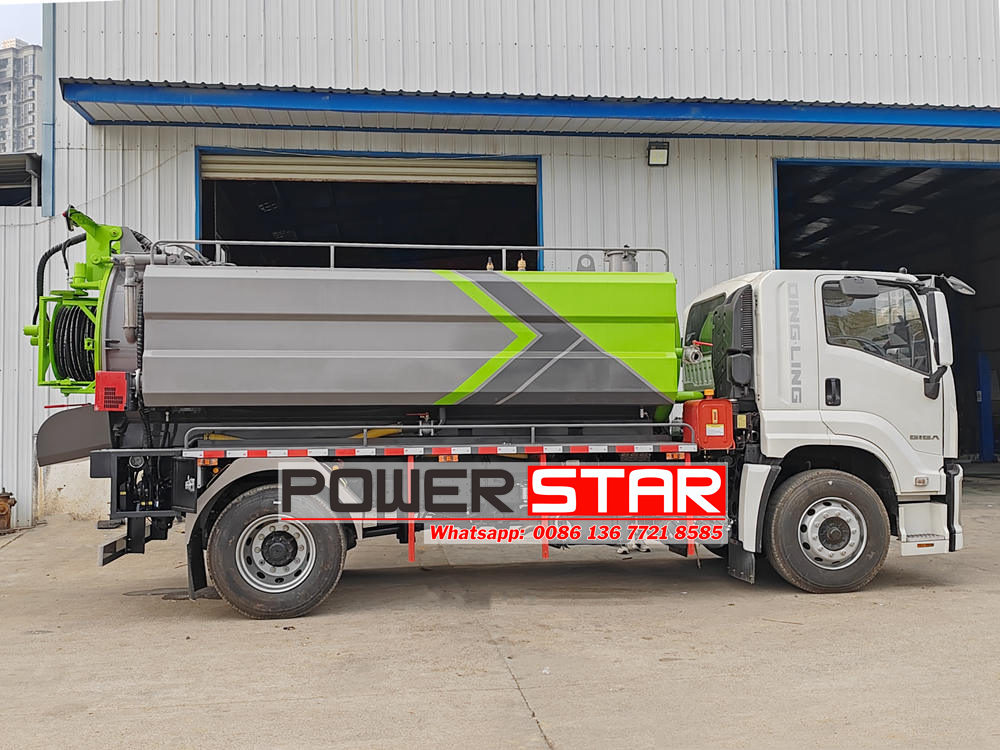 Isuzu truck mounted sewage cleaner