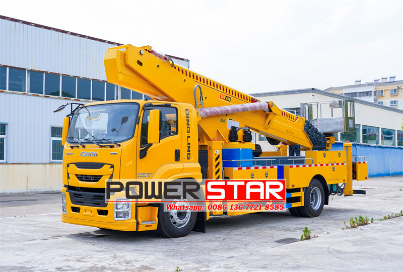 Russia Isuzu high platform truck with insulated bucket