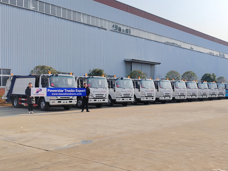 ISUZU NPR garbage compactor truck