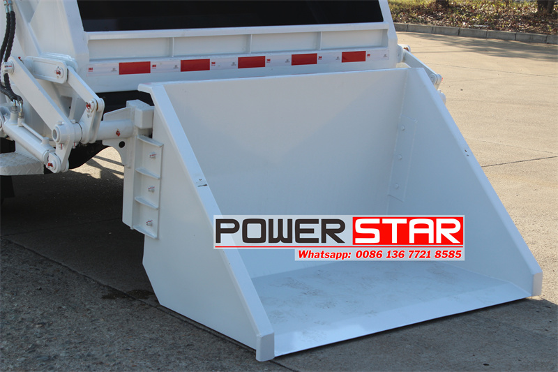 Triangle bucket semi-sealed compression garbage truck