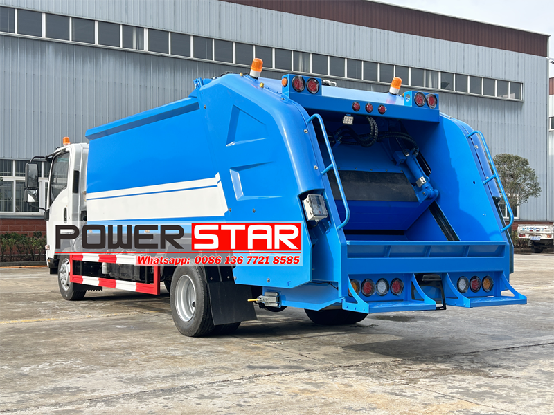 Without rear flip device garbage compactor truck