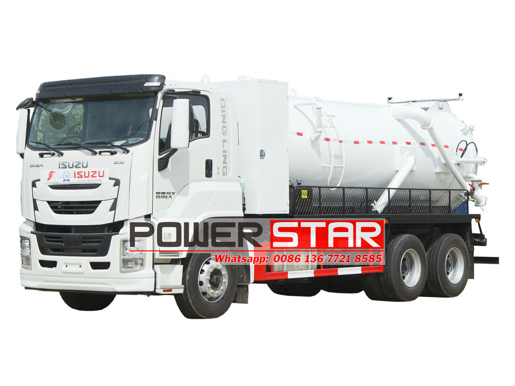 Isuzu vacuum pumper truck mounted with PM110W pump