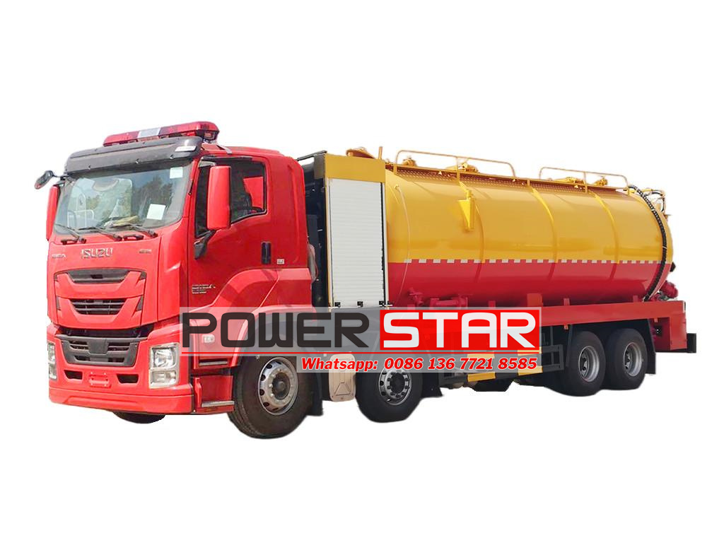 Isuzu vacuum pumper truck mounted with PM110W pump