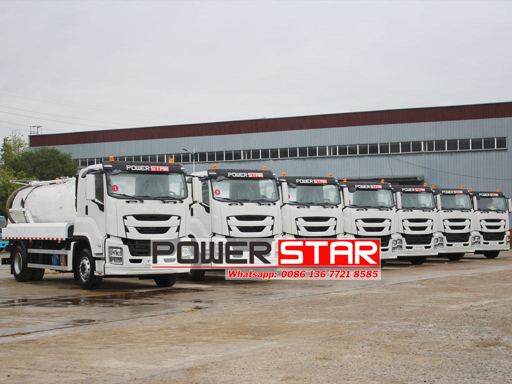 Best quality ISUZU vacuum tank trucks