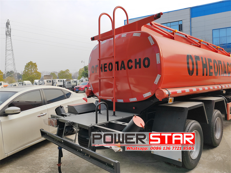 Ladder, rear platform, safety equipment