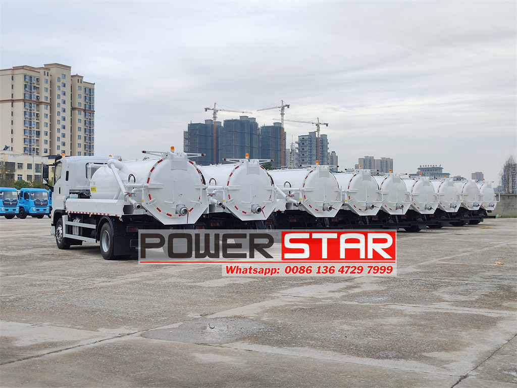 Vacuum trucks mounted with MORO PM80A pump