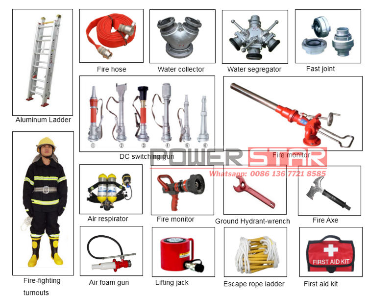 fire equipment for Isuzu N series foam water fire truck