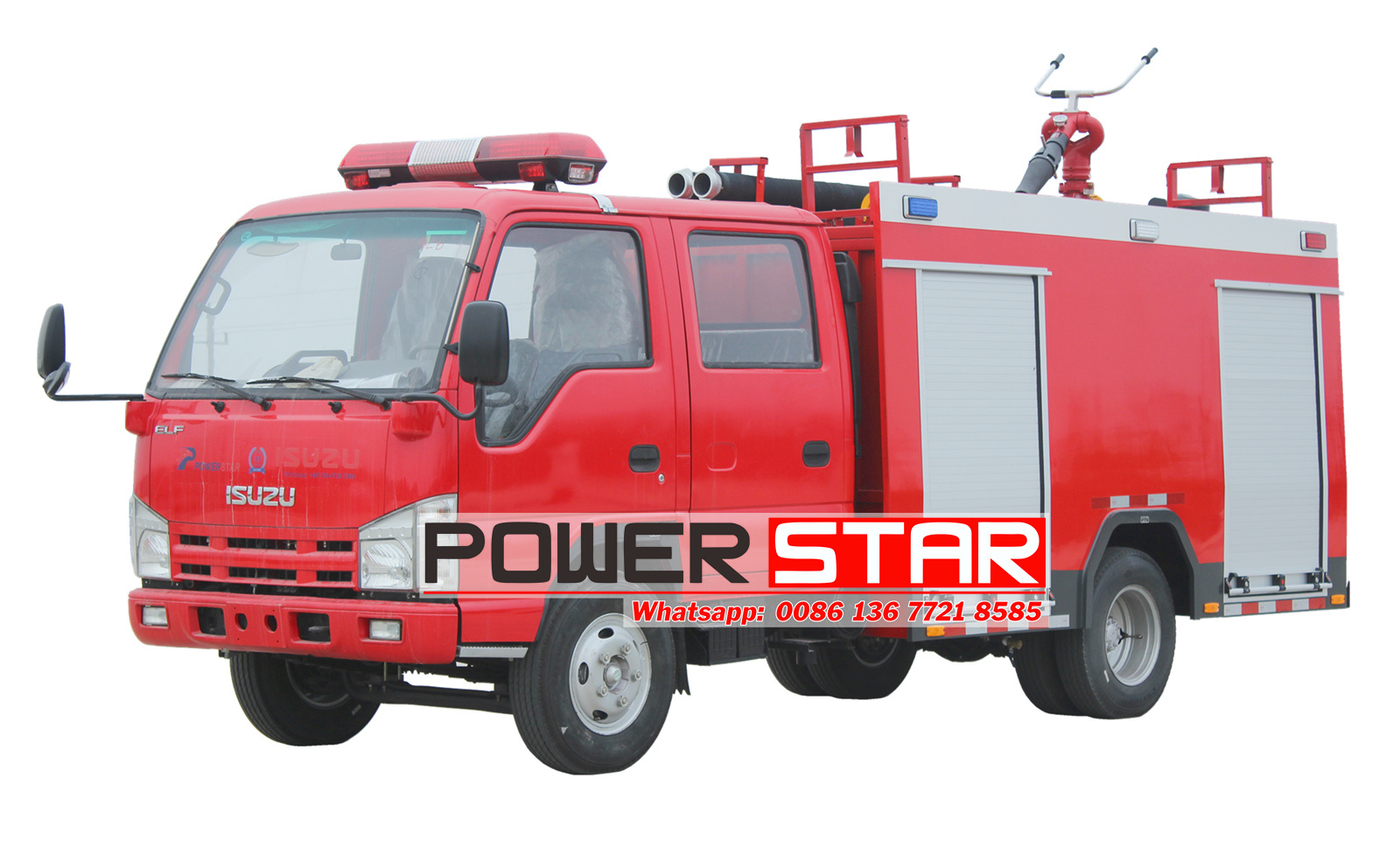 Isuzu 100P double-row 3000 liters foam water tank fire truck
