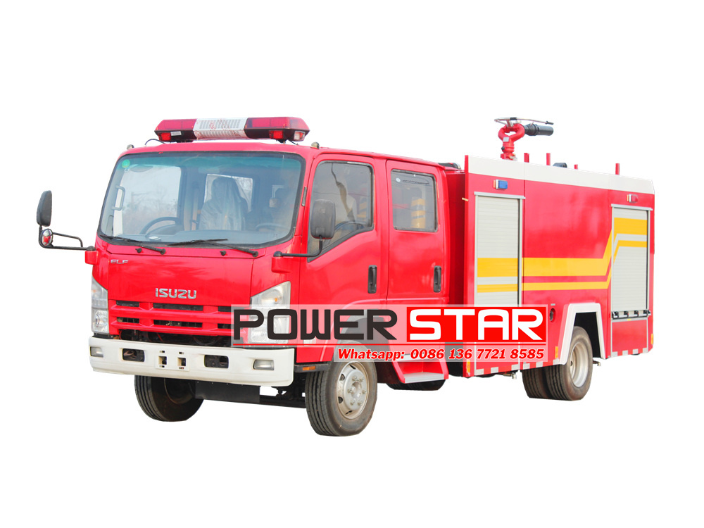 Isuzu 700P double row cabin foam fire truck