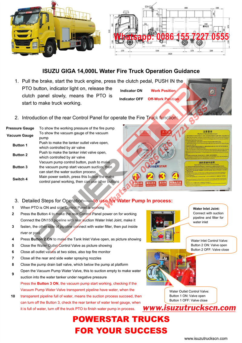 Isuzu GIGA water spraying fire fighting truck