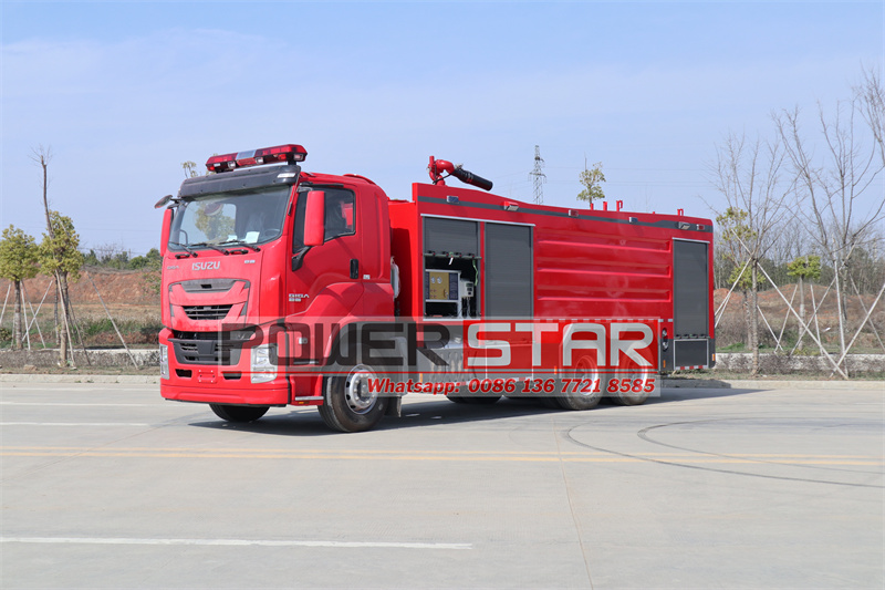 isuzu powder fire fighting truck