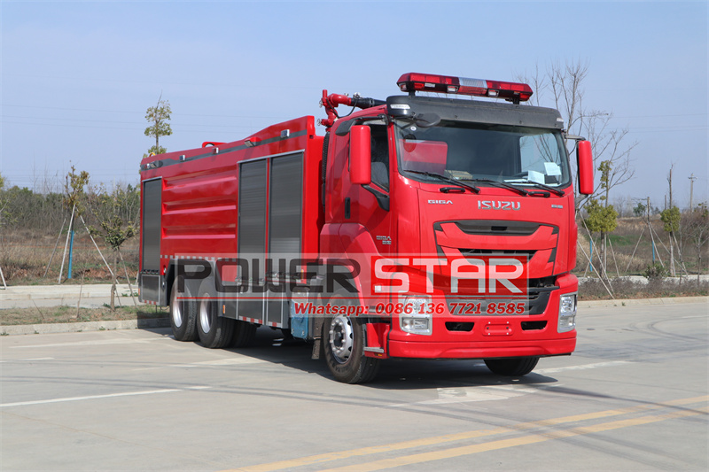 isuzu powder fire fighting truck