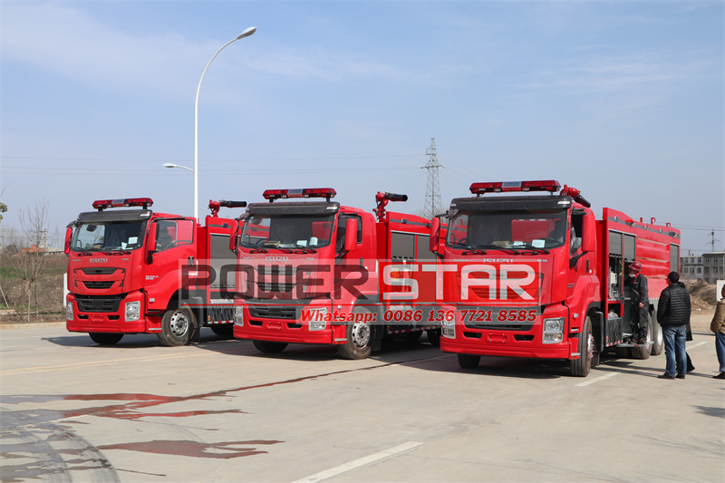 isuzu powder fire fighting truck
