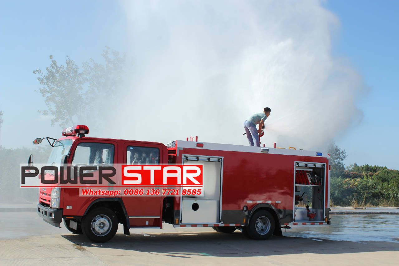 Performance test of the new Isuzu fire fighting truck