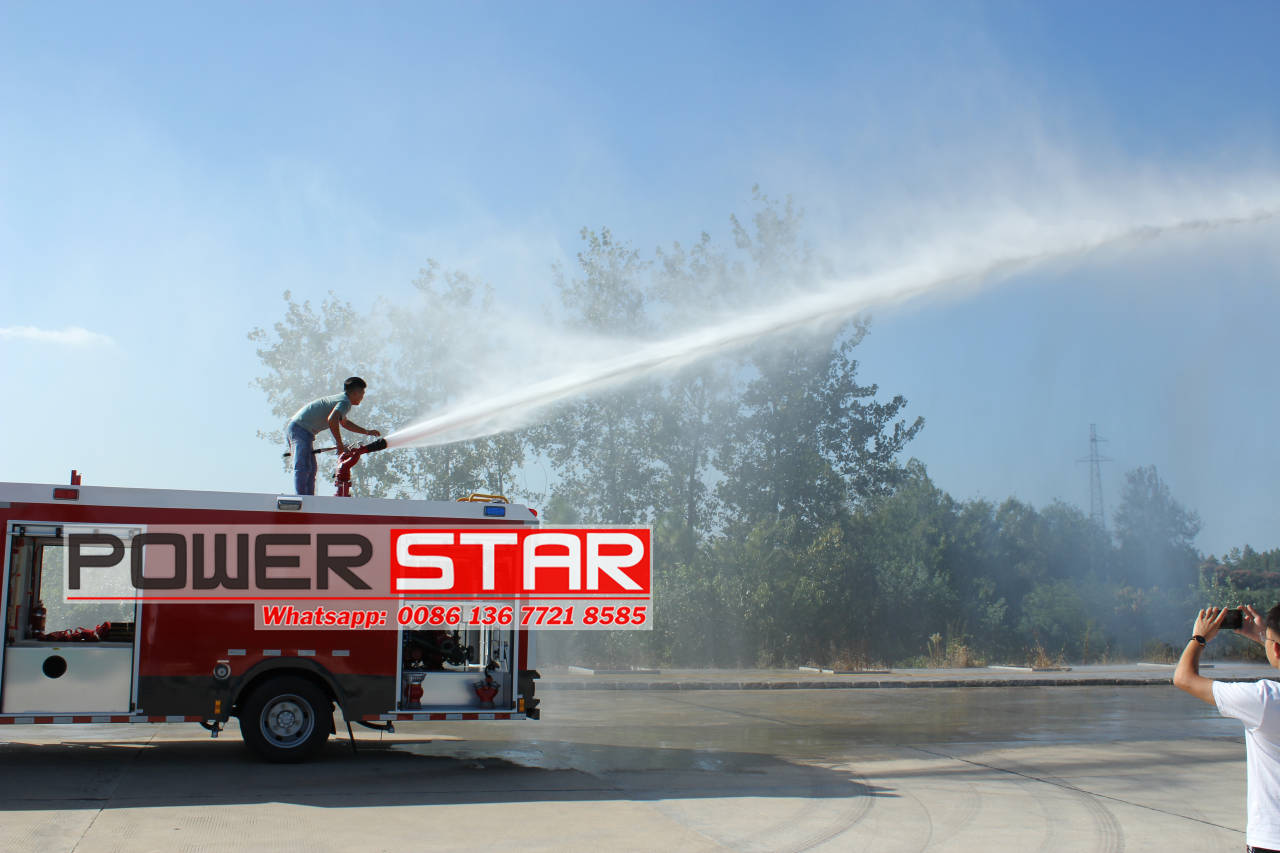 Performance test of the new Isuzu fire fighting truck