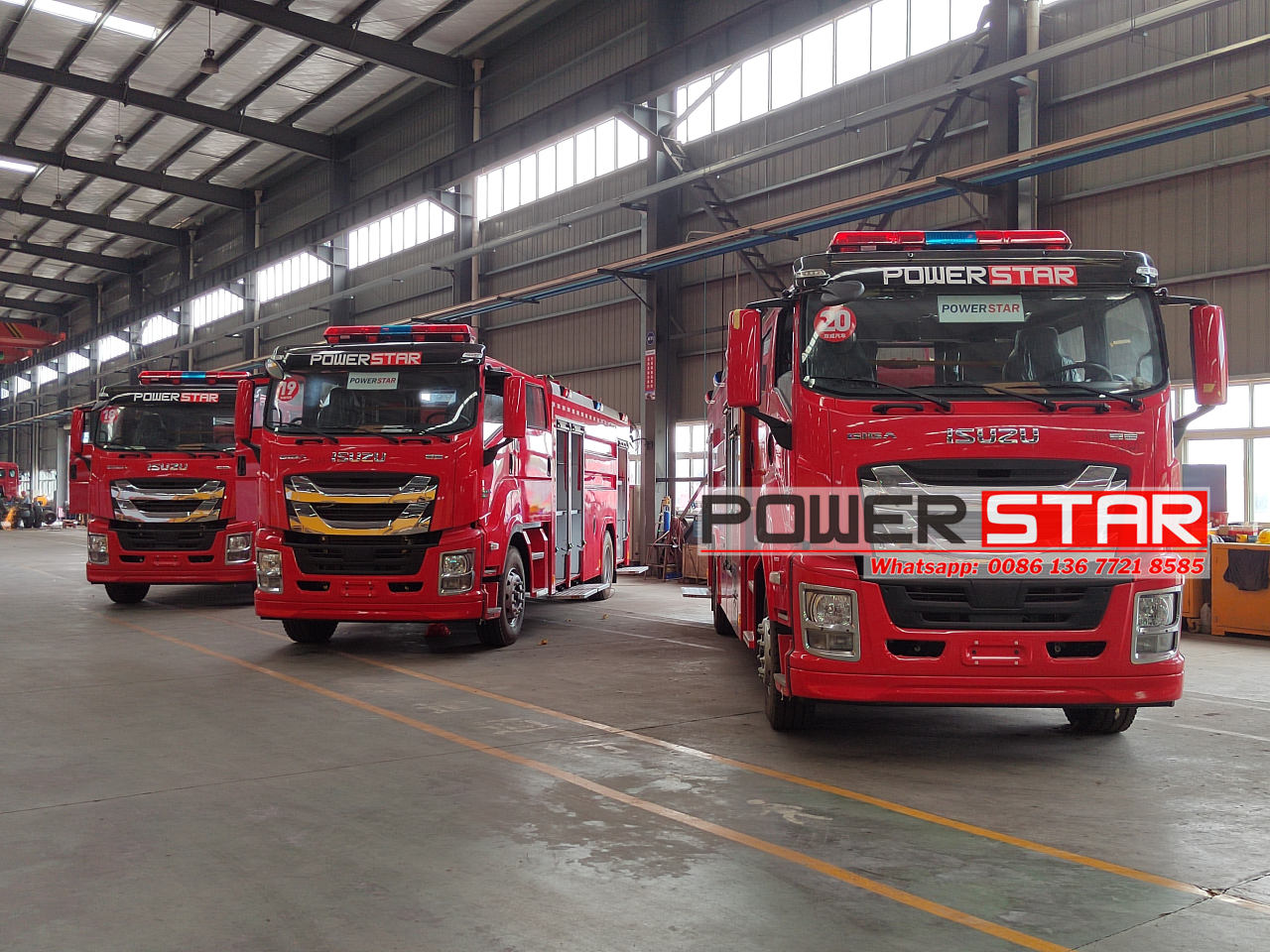 ISUZU GIGA Custom Fire Rescue Trucks Rain Test and Fire Monitor Test