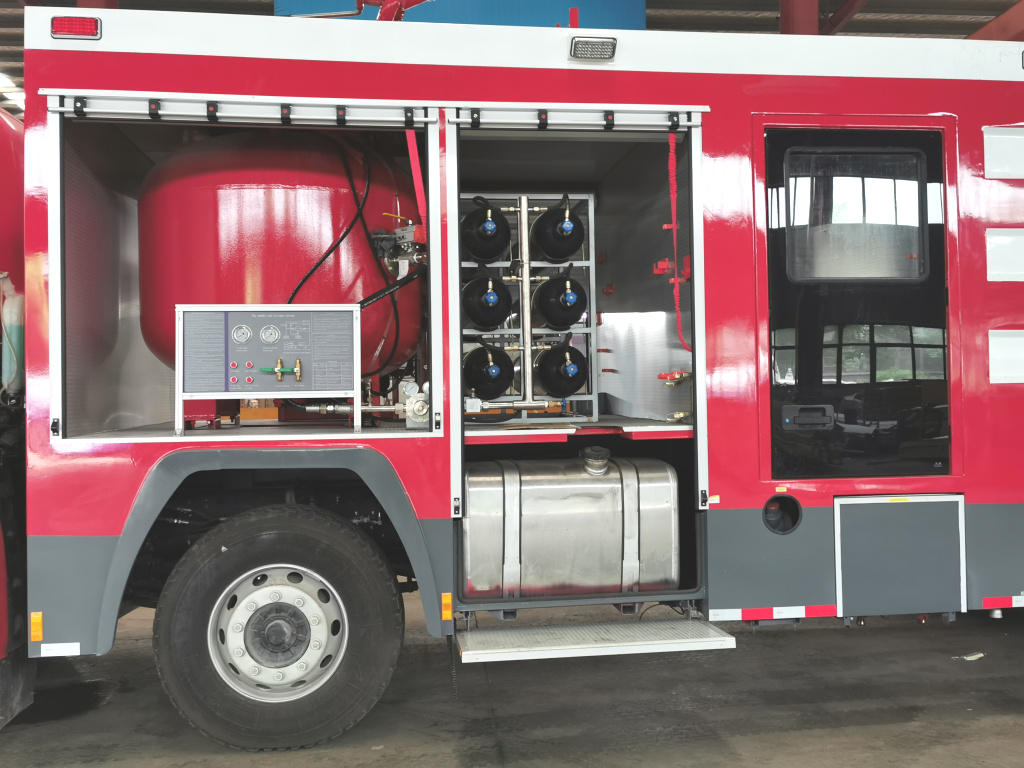 How to test dry powder system of Isuzu dry poweder fire trucks?
