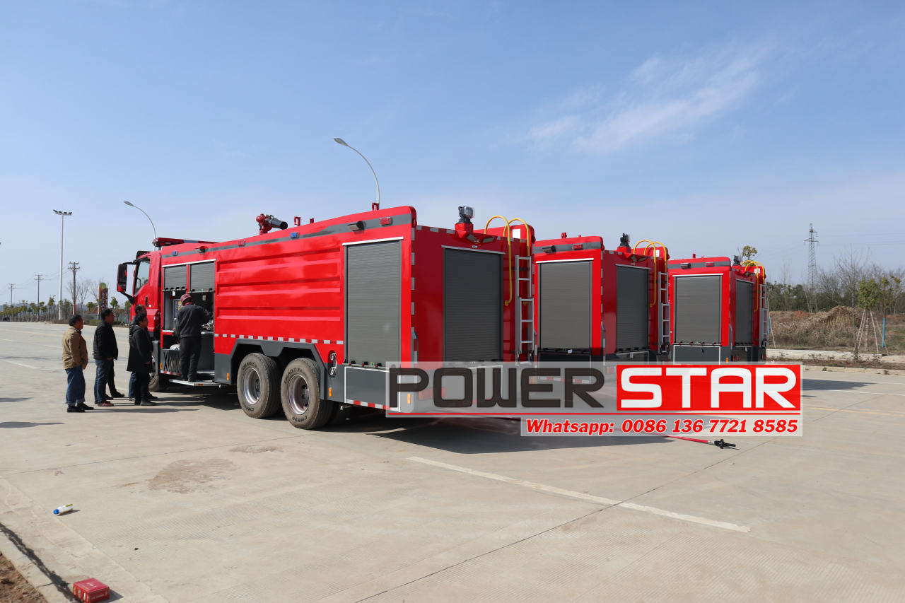 How to test dry powder system of Isuzu dry poweder fire trucks?