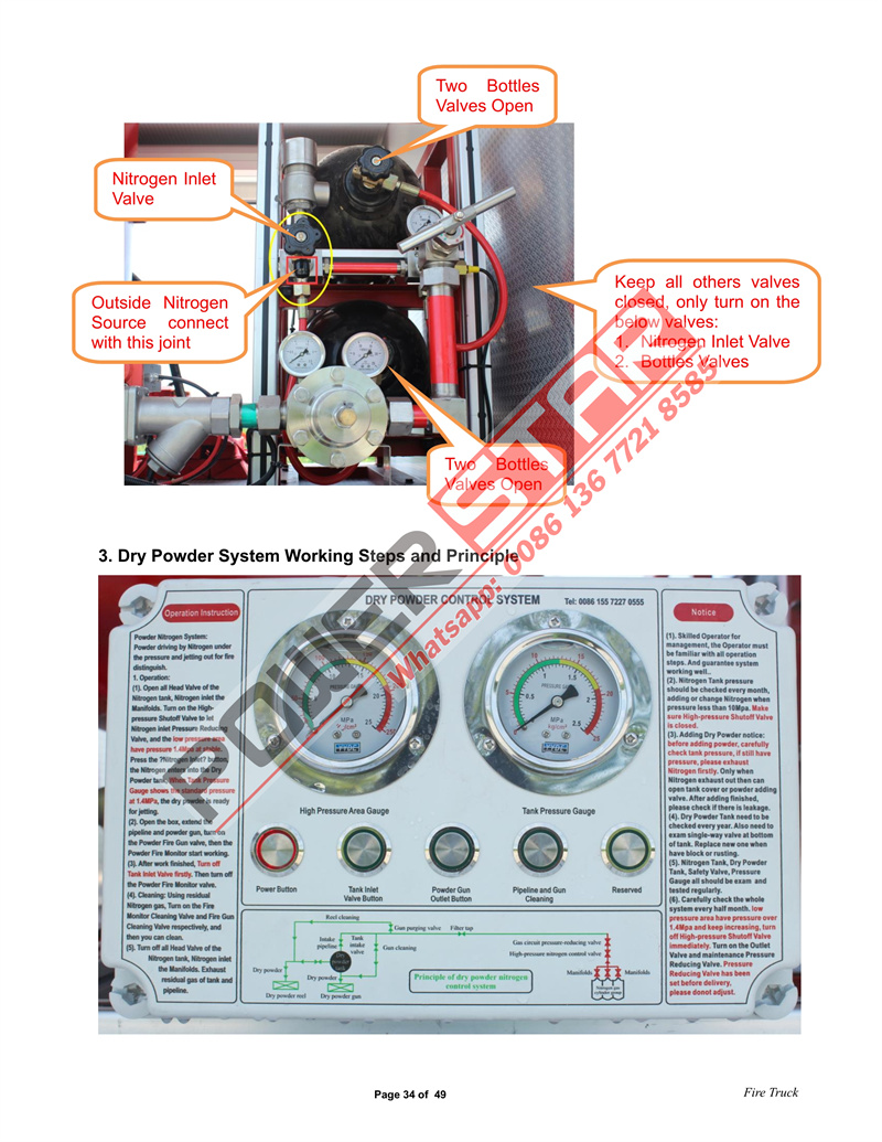 Isuzu dry powder fire truck working principle