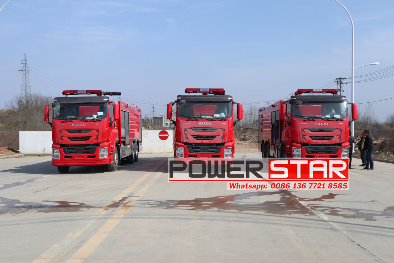 How to test dry powder system of Isuzu dry poweder fire trucks?