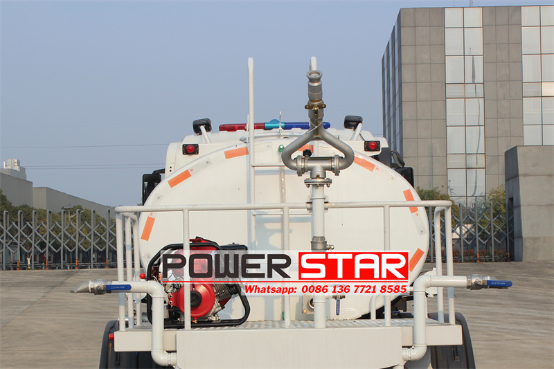 Ladder,rear water spraying nozzles, water spraying monitor