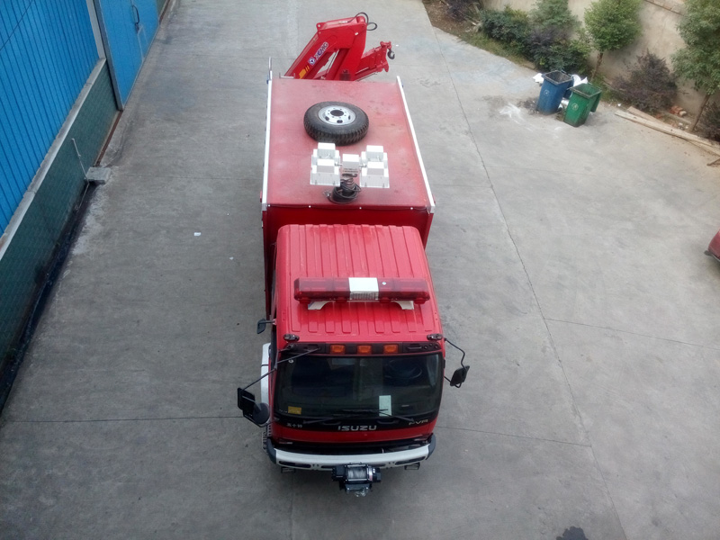 Isuzu FVR Crane equipped Heavy Resce Fire Truck Delivery test