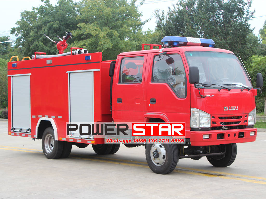 ISUZU NKR water foam fire truck for sale