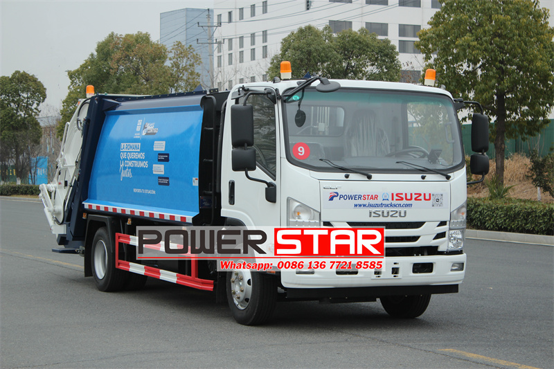 Isuzu 10 cbm automatic rear loader garbage truck 