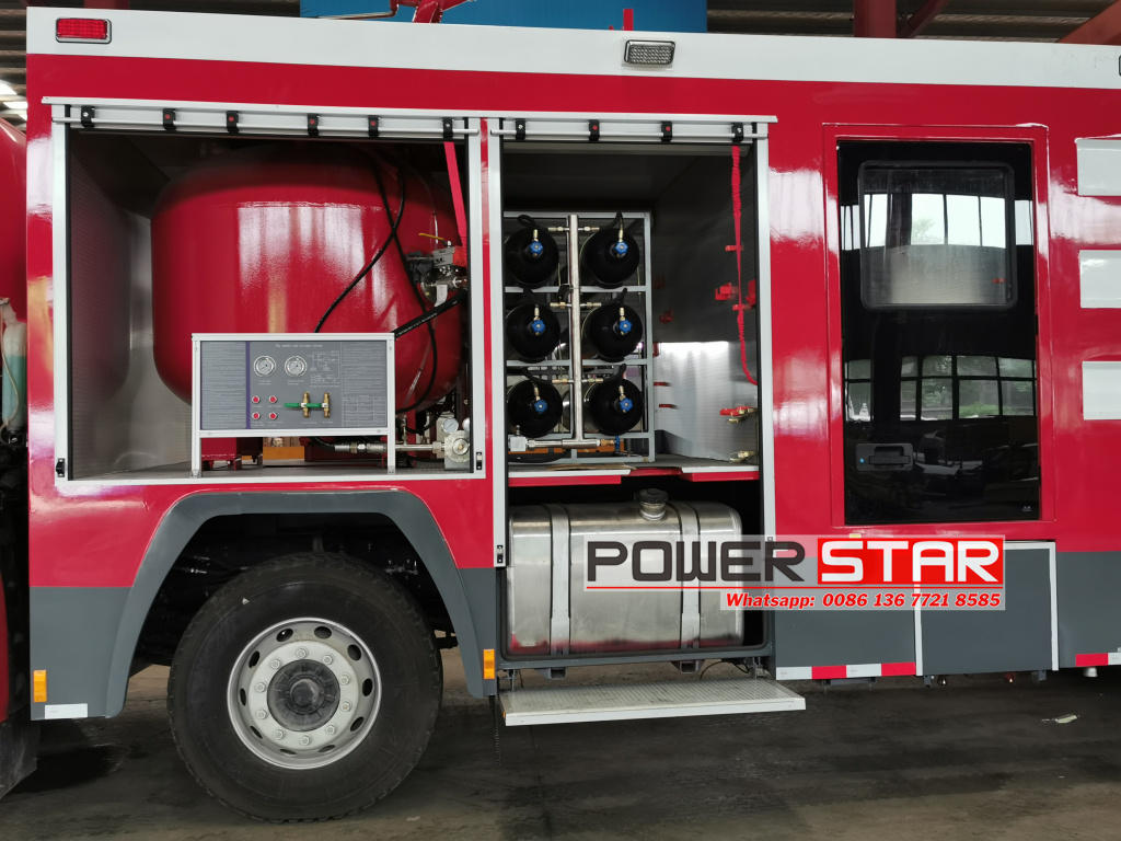 Isuzu Giga dry powder fire vehicle compressed air foam system introduction