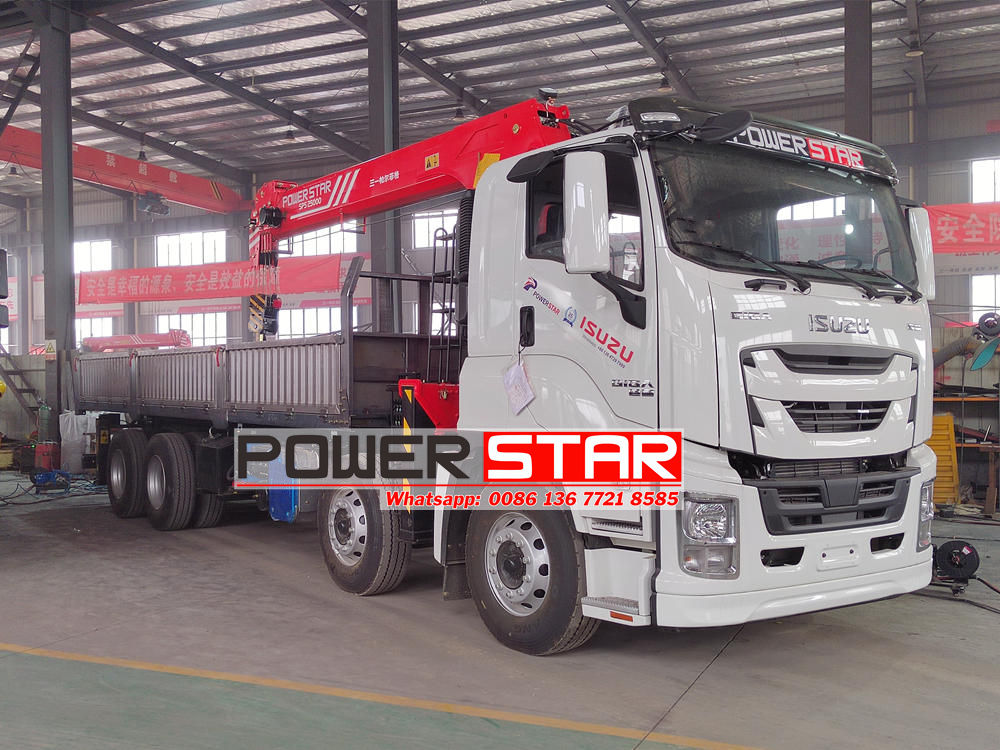 Isuzu truck mounted crane