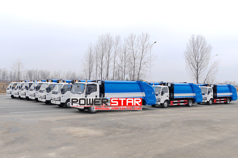 Isuzu garbage compactor truck