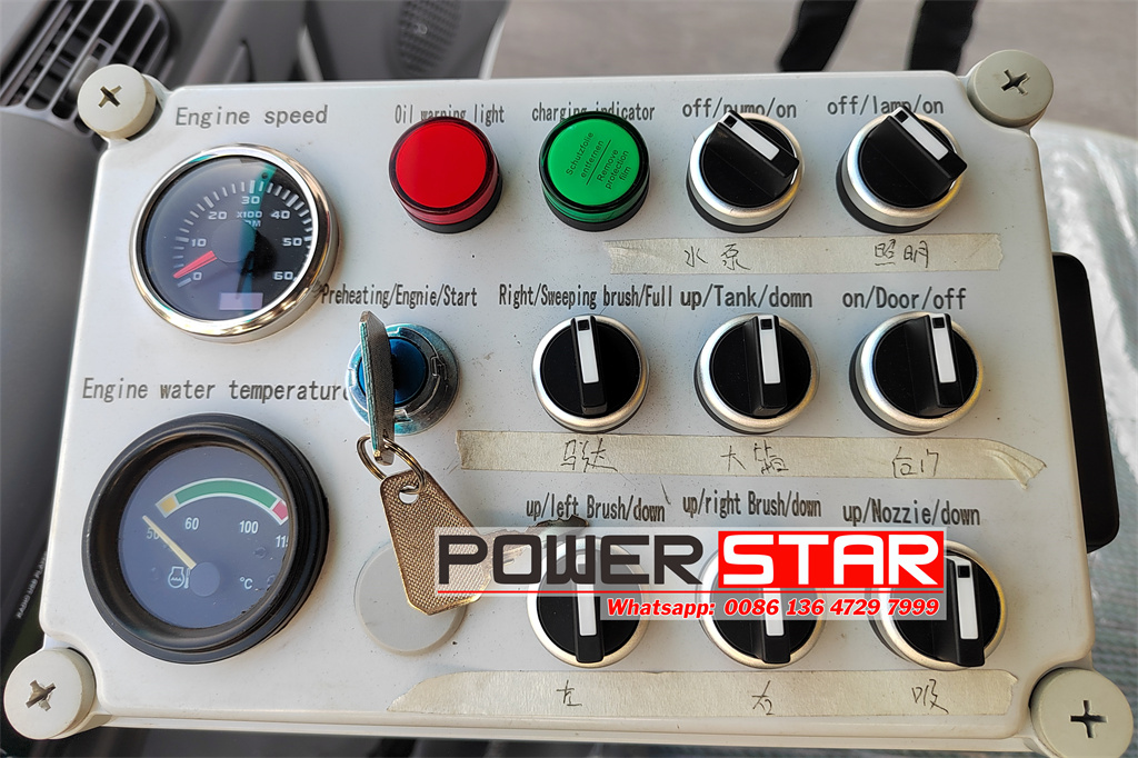 Operation box in the cab: