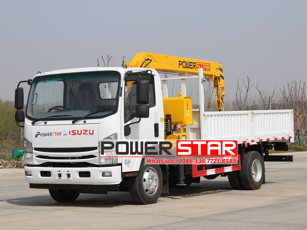 ISUZU NPR boom crane truck for sale