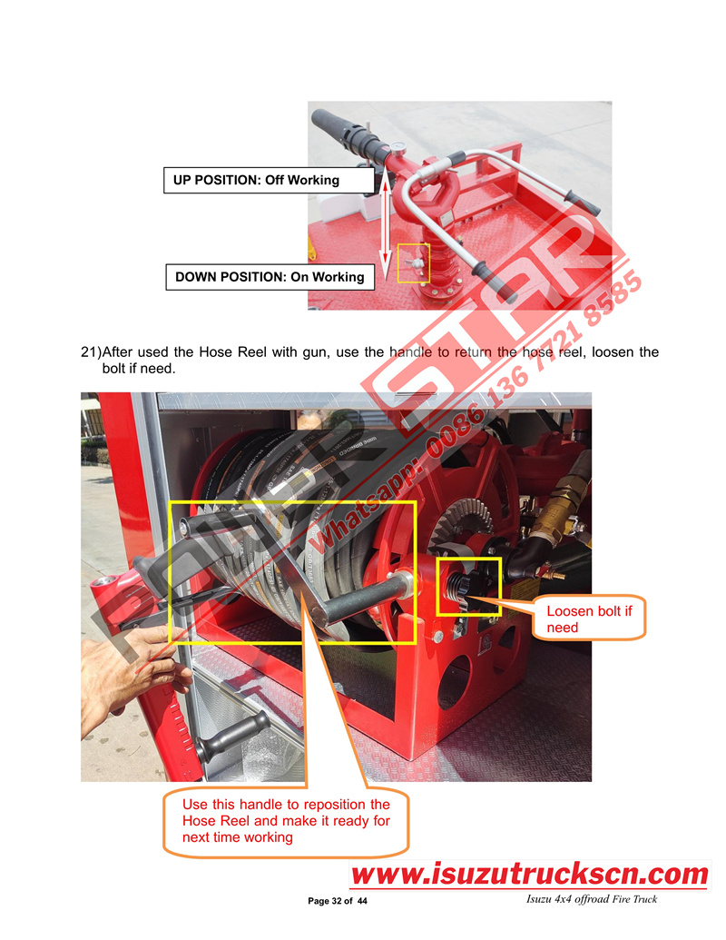 Isuzu fire fighting truck manual