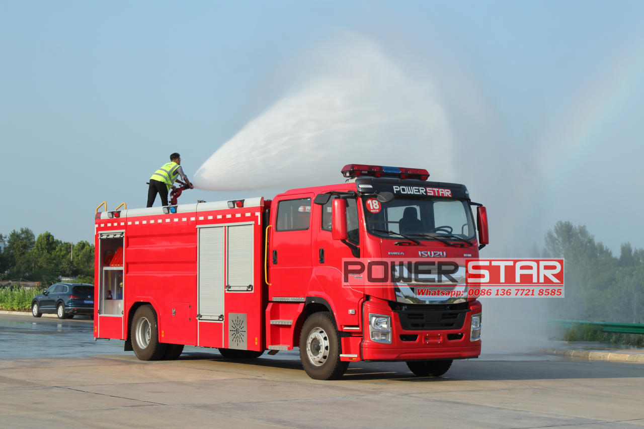 Isuzu giga foam fire truck manufacturer factory