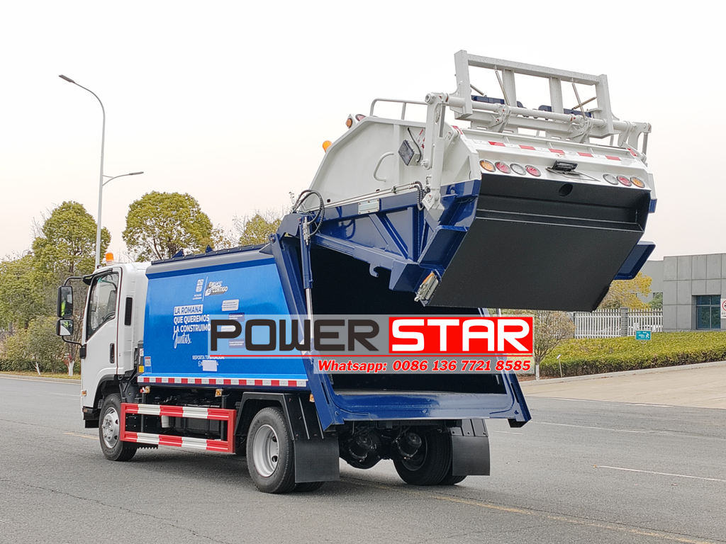 ISUZU 8 cubic waste compactor truck