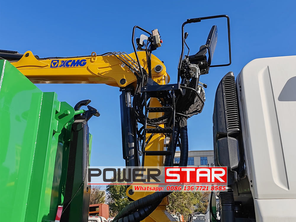 ISUZU GIGA hooklift truck with loader crane