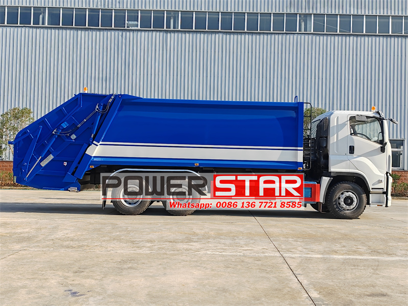 Isuzu garbage compactor truck