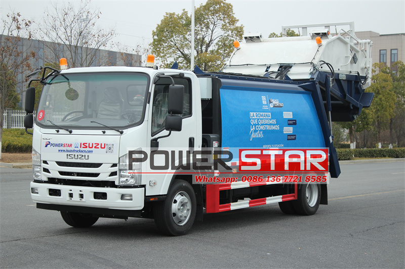 ISUZU NPR rear loading garbage trucks