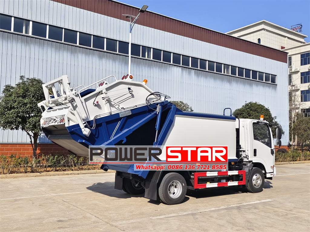 ISUZU electric waste compactor truck for sale