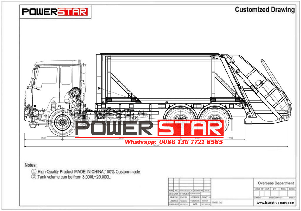 Isuzu garbage compactor trucks for sale