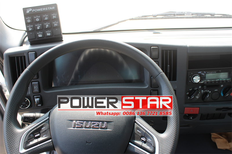 ISUZU new NPR rear loader garbage compactor truck in cabin control box