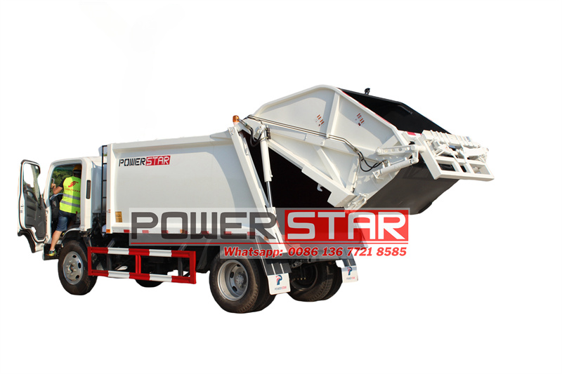 isuzu trash truck rear loader
