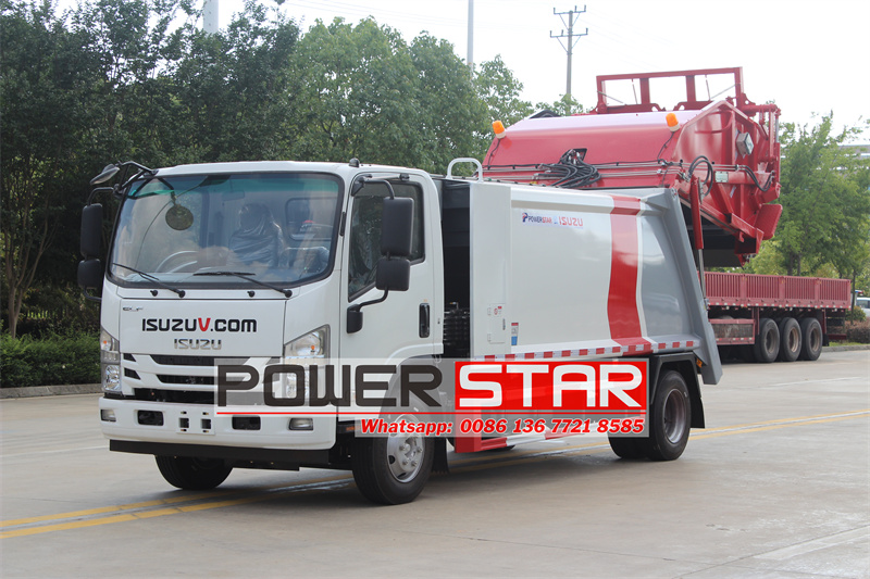 Isuzu garbage compactor truck