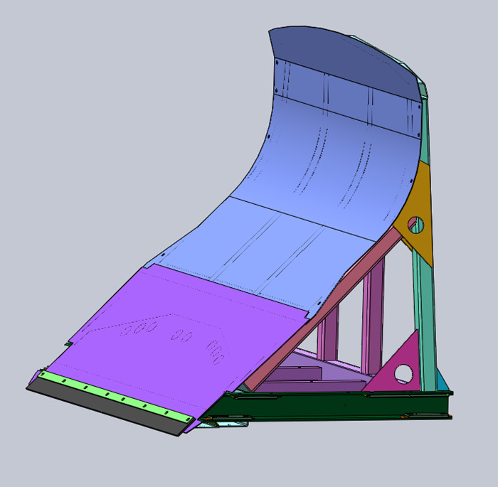 rubbish compactor truck push plate