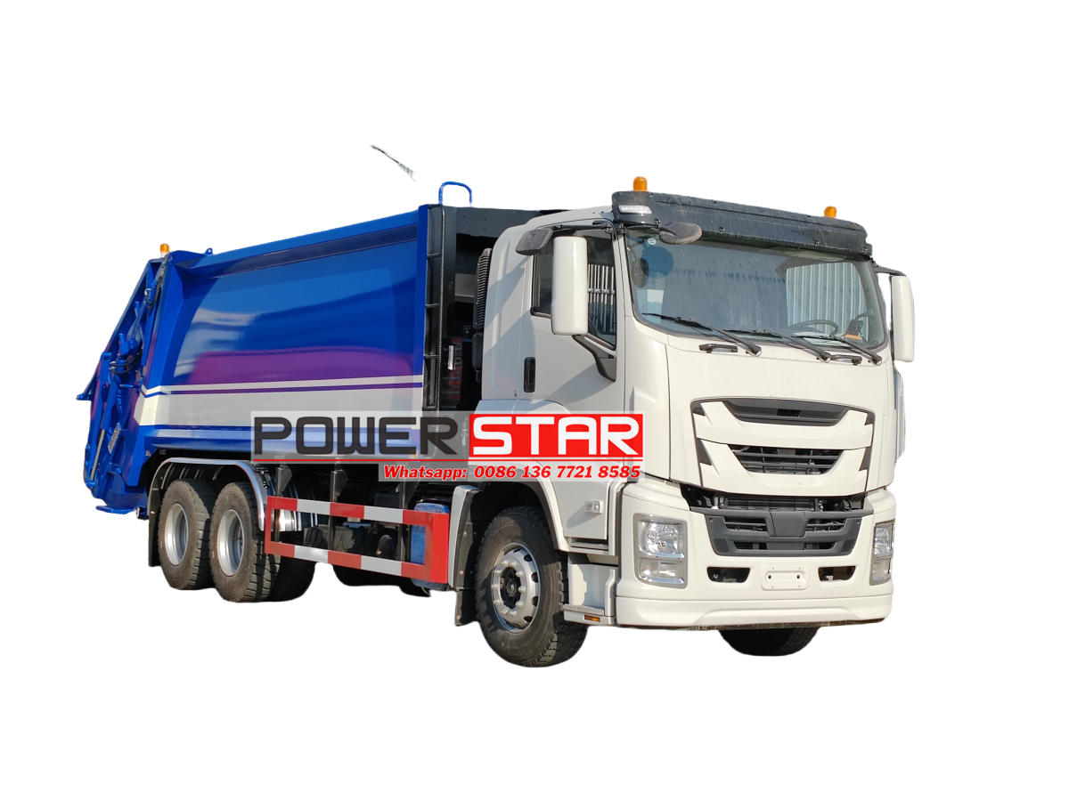 2025 New 25cbm Bin Lift Garbage Compactors Isuzu Giga